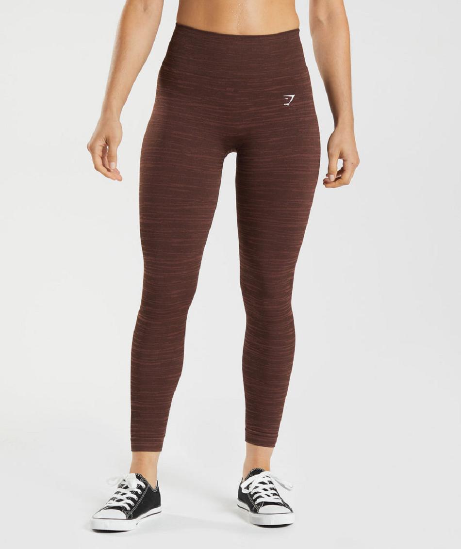 Leggins Gymshark Adapt Marl Seamless Mujer Marrones Rosas Marrones | CO 2945TCE